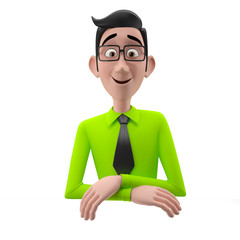 3d office man 