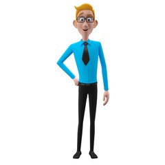 3d office man 