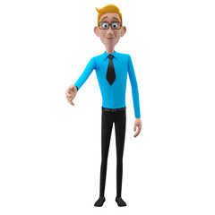3d office man, isolated