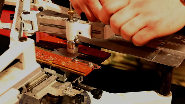 Metal engraving work
