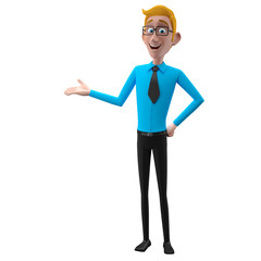 3d office man, isolated