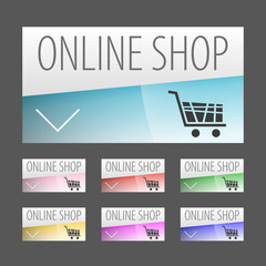 Modern label style Online shopping labels