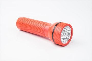 LED flshlight isolated on white.