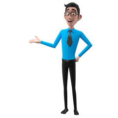 3d business man, isolated, no background