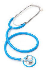 Stethoscope isolated on a white studio background.