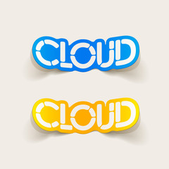 realistic design element: cloud