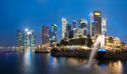 Naklejka premium Singapore skyline and cityscape