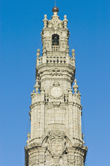Fototapeta na wymiar Clerigos tower at Porto, Portugal