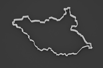 Map of South Sudan.