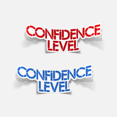 realistic design element: confidence level