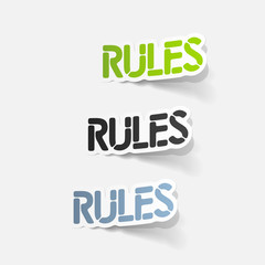 realistic design element: Rules