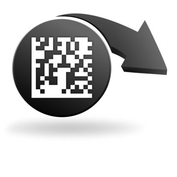 flash code sur symbole noir