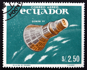 Postage stamp Ecuador 1966 Gemini 6, Manned Spaceflight