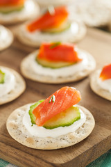 Salmon and Cracker Hor D'oeuvres