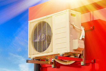 Air condition on a hot day
