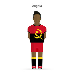Angola football player. Soccer uniform.