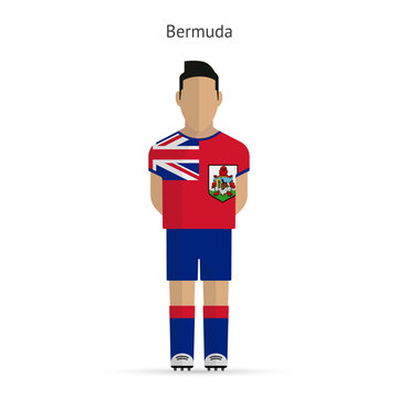 Bermuda Football Player. Soccer Uniform.