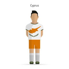 Cyprus football player. Soccer uniform.
