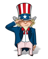 Uncle Sam Saluting