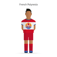 French Polynesia football player. Soccer uniform.