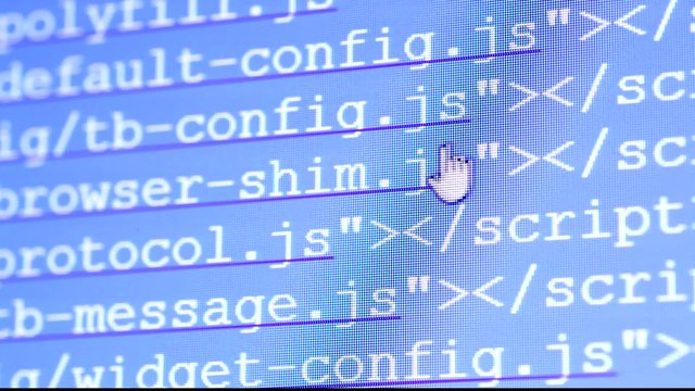 Close up of HTML Codes on LED Screen