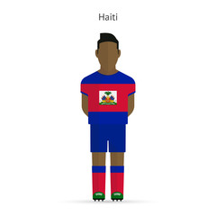 Haiti football player. Soccer uniform.