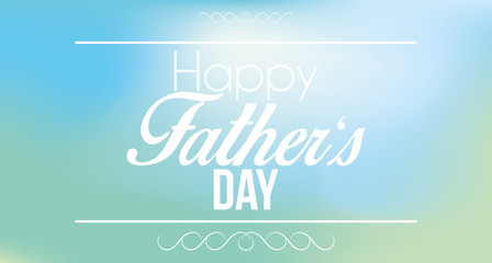 Naklejka na ściany i meble Vector Happy Father's Day Template Card Background
