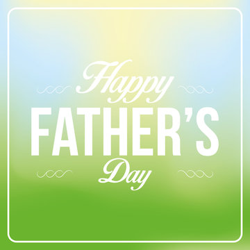 Vector Happy Father's Day Template Card Background