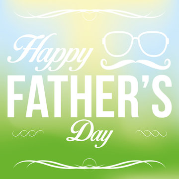 Vector Happy Father's Day Template Card Background