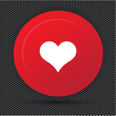 Heart button,vector