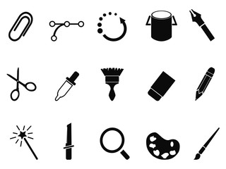 graphic design tools icon set