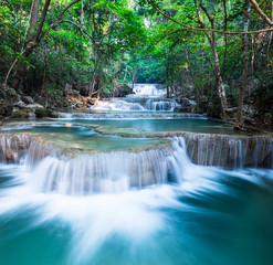Layer of waterfall at Huay Mae Khamin