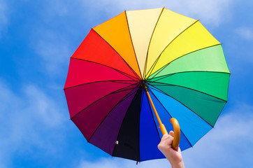 Rainbow umbrella's background