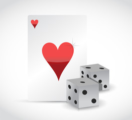 playing card and dices illustration design
