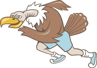 Obraz premium Vulture Buzzard Runner Running Cartoon