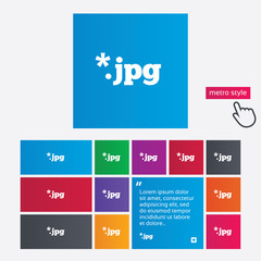 File JPG sign icon. Download image file.