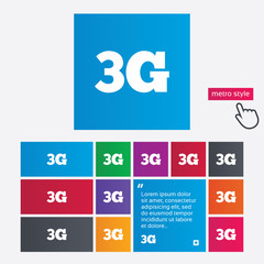 3G sign. Mobile telecommunications technology.