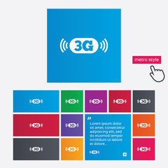 3G sign. Mobile telecommunications technology.