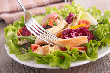 vegetable salad with chicken