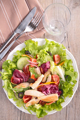 vegetable salad with chicken