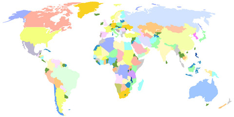 Carte des pays