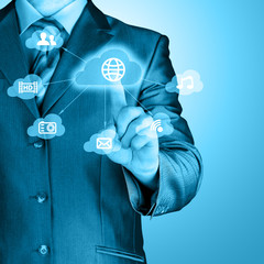 Cloud computing touchscreen interface