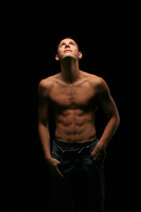 Fototapeta premium Trainde young man