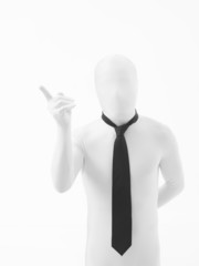 businessman with attention gesture