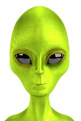 realistic 3d render of alien