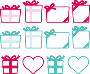 プレゼントのステッカー素材