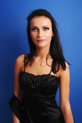 Portrait of an tractive elegant young woman.