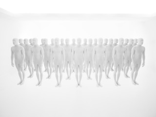 Naklejka premium white men in studio patten background