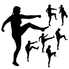 Vector silhouette of a woman.