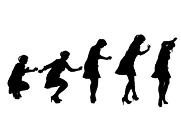 Vector silhouette of a woman.